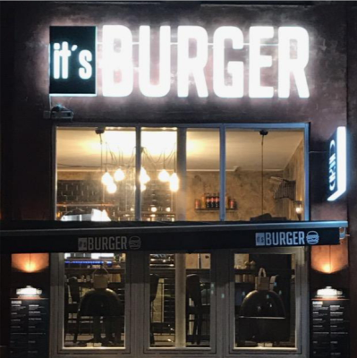 Facadeskilt med front- og sidelys - Its Burger
